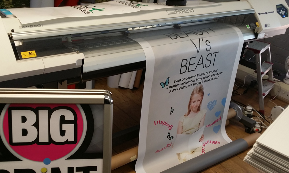 Custom roller banner printing